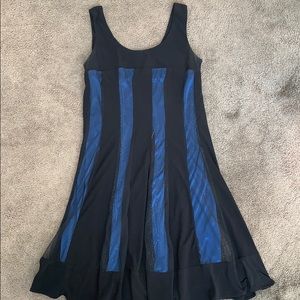R&M Richards Petite black & blue sparkle dress